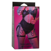 Euphoria Collection Black Velvet Thigh Harness With Chains Adjustable Waist And Thigh Straps Harnesses & Strap-Ons